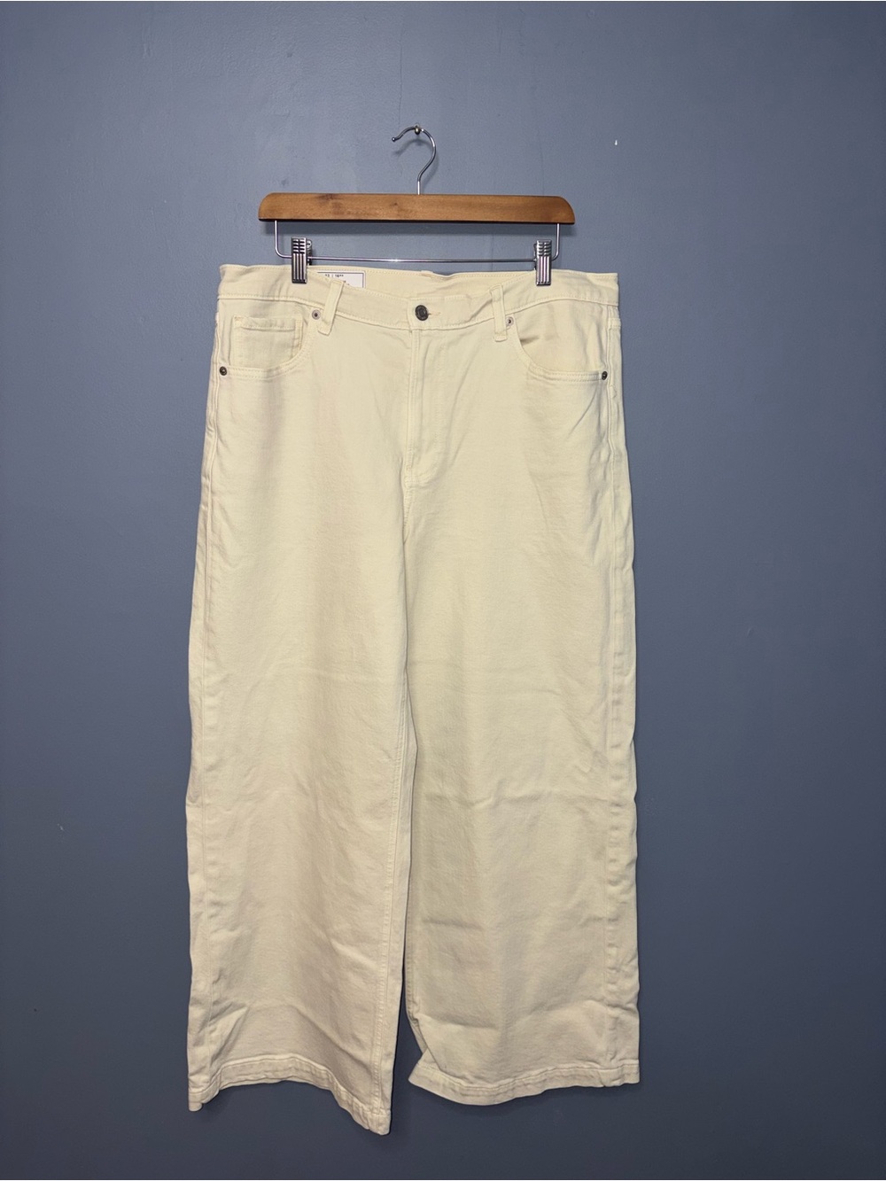 Gap | Cream Wide Leg Jeans | Size 16